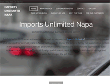 Tablet Screenshot of importsunlimitednapa.com